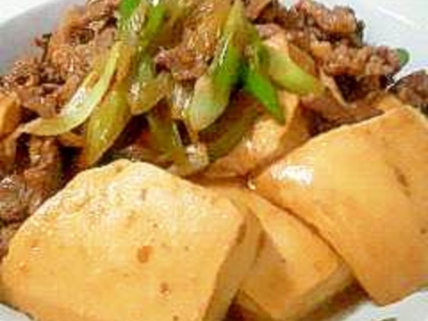 豚コマで。すき焼き風煮。